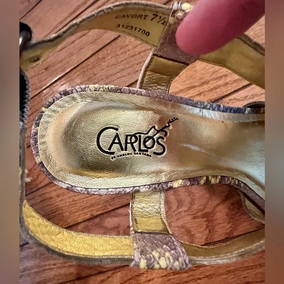 Carlos Santana!😎Platform Cavort snakeskin heels/size-7.5 - Picture 11 of 14
